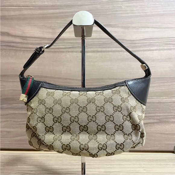 Gucci Beige and Dark Brown Shoulder Bag - Picture 2 of 12